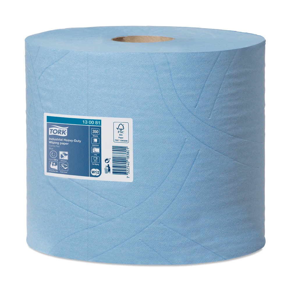 Протирочная бумага большой рулон,Tork Advanced 440, 3-х сл., 36,9*34см., 255м., 750 листов, голуб.W1 Tork - фото 3