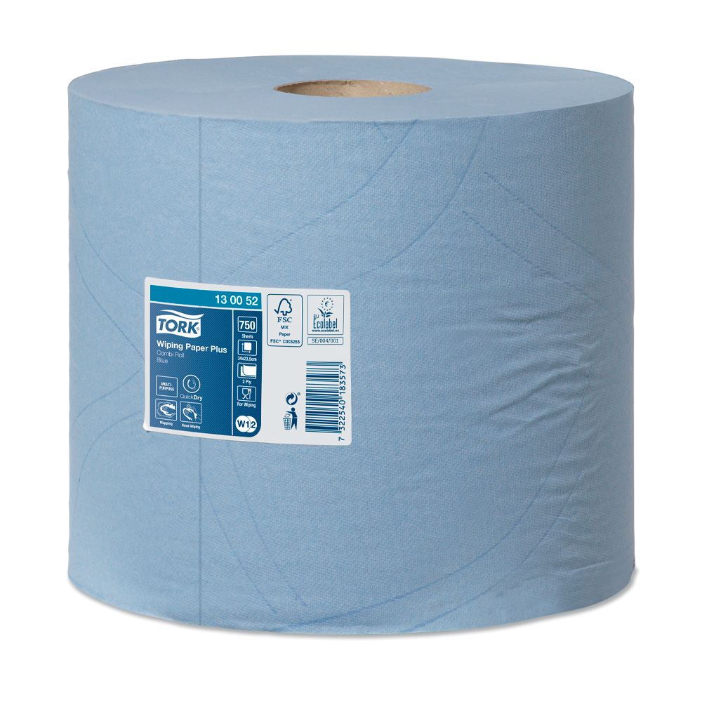 Протиральний папір мал/рулон Advanced 420 Performa 2- шар., 23,5*34см., 255м., 750 листів, блакит.W1 Tork - фото 1