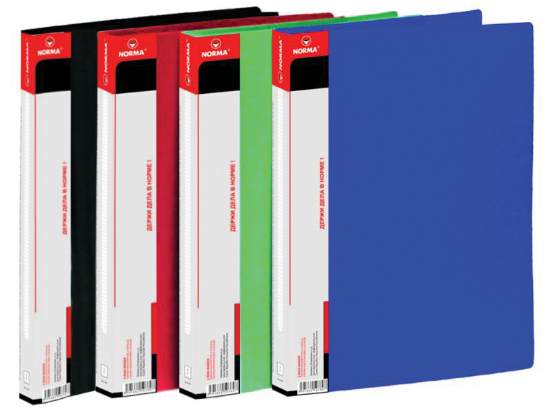 Папка А4, 45мм., 4кільця, пластик PР, асорті NORMA - фото 1