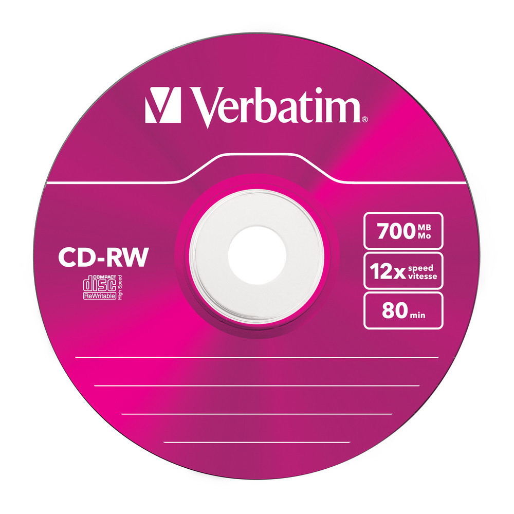 Диск CD-RW 700Mb/80min 12x slim Verbatim - фото 3