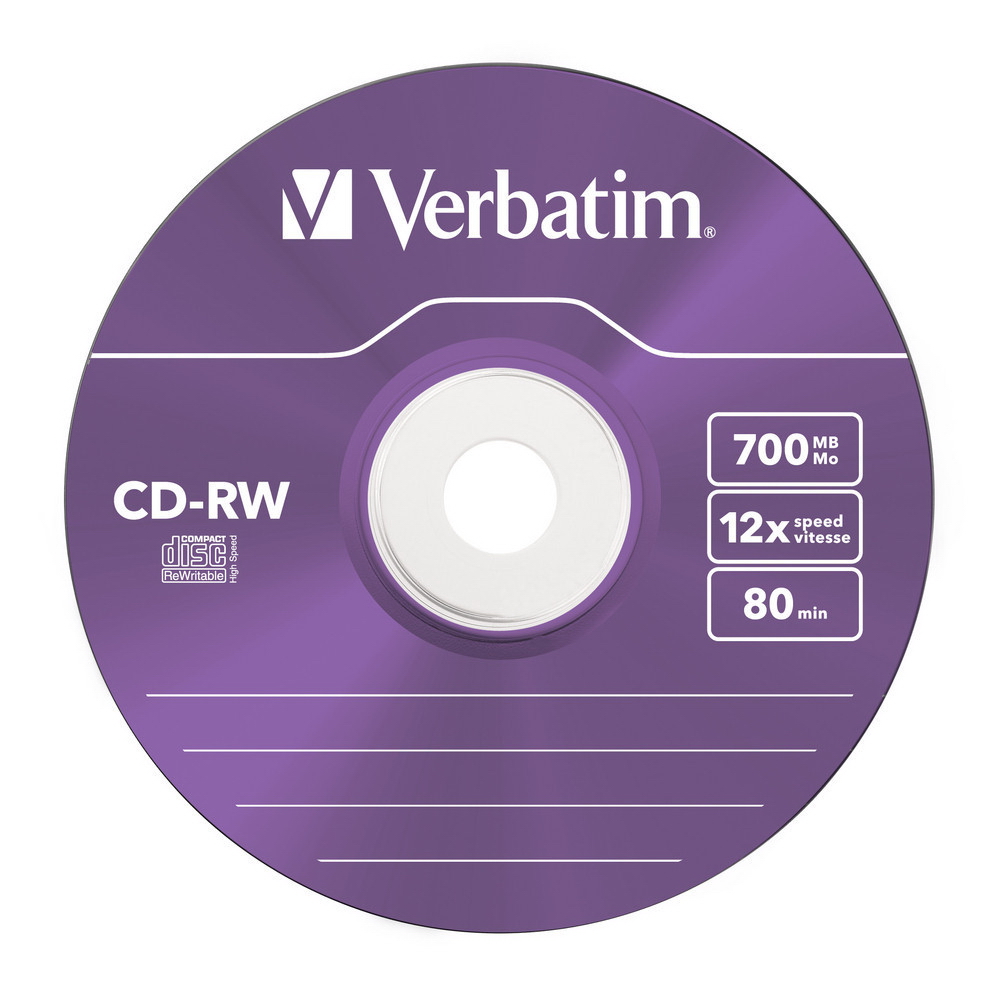 Диск CD-RW 700Mb/80min 12x slim Verbatim - фото 4