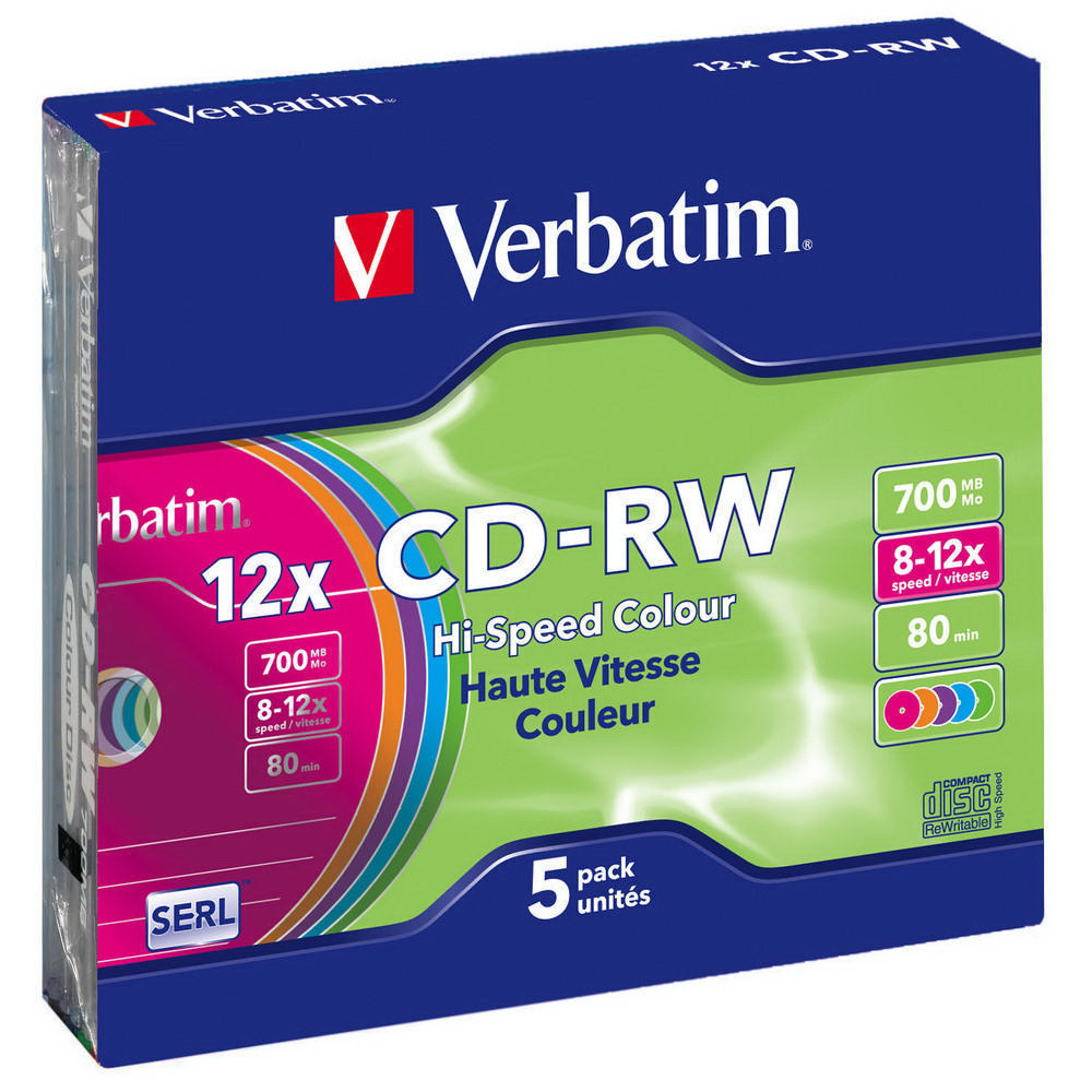 Диск CD-RW 700Mb/80min 12x slim Verbatim - фото 5