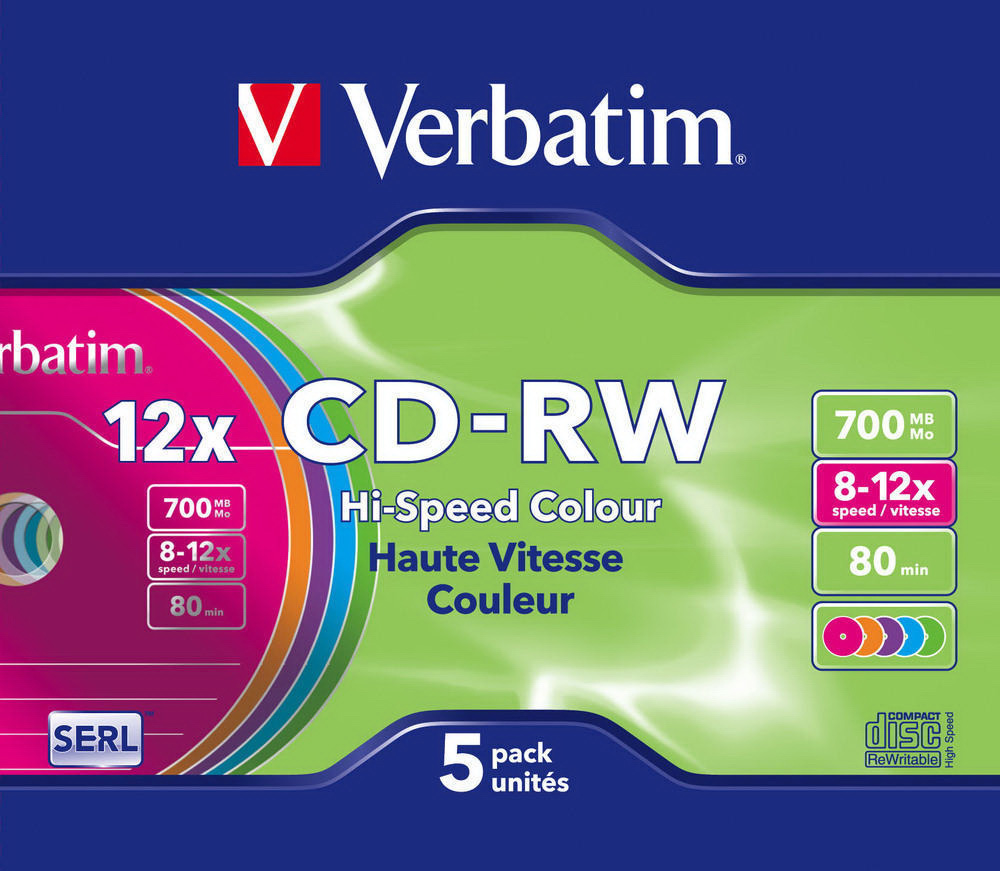 Диск CD-RW 700Mb/80min 12x slim Verbatim - фото 6