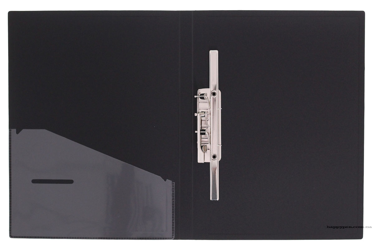 Папка з великим бічним прижимом пластикова 20мм., чорн. Scholz - фото 2