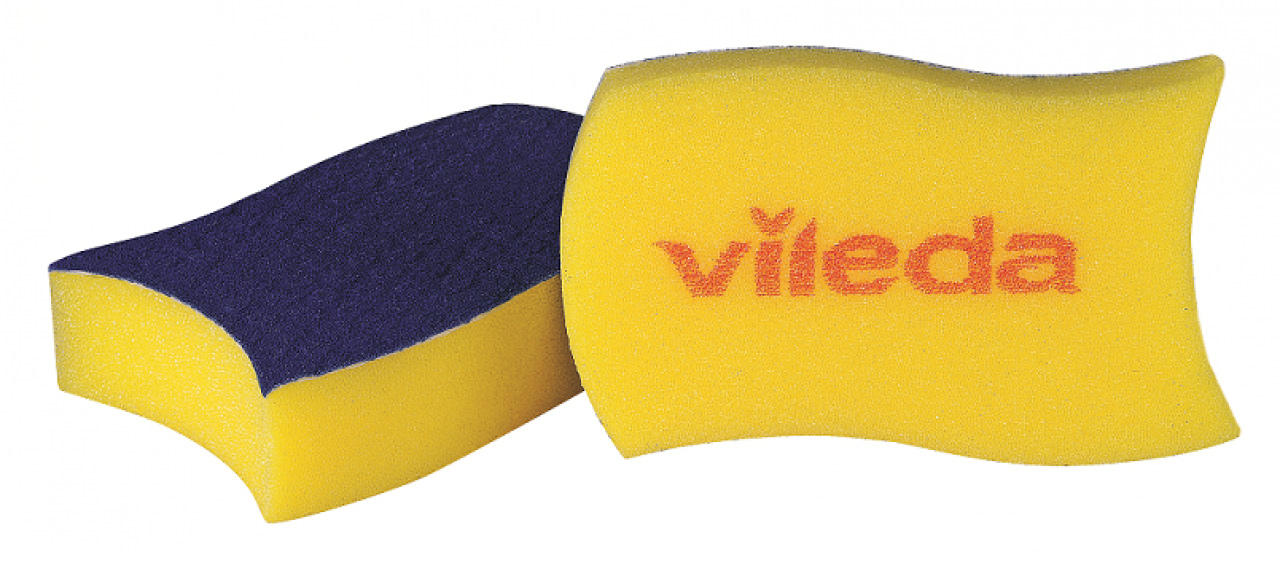 Губки кухонні для склокерамічних плит Glitzi Ceran, 110*65*25мм., 2шт./уп., жовт. Vileda - фото 3