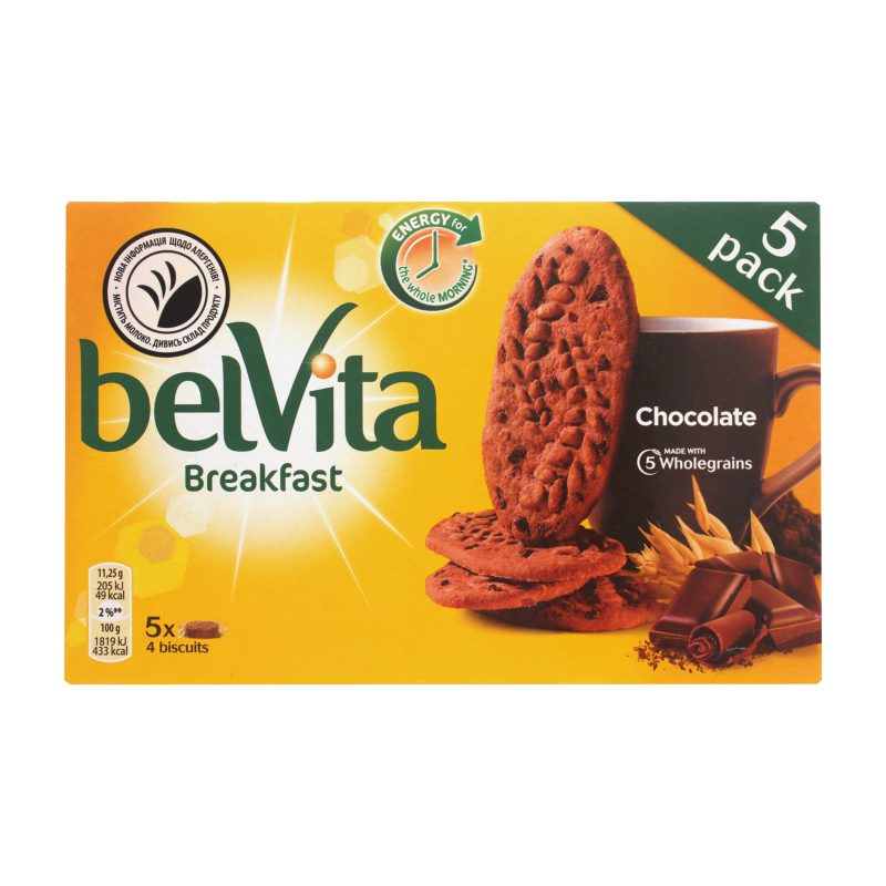 Печенье Бельвита с какао, 225гр. Belvita - фото 1