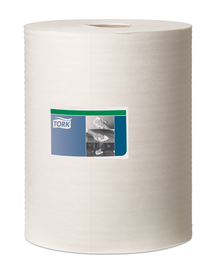 Нетканный материал универсальный Tork инт/очист, мал/рул, 1-сл., 32*38см., 114м., 300шт./уп., бел.W1 Tork - фото 1