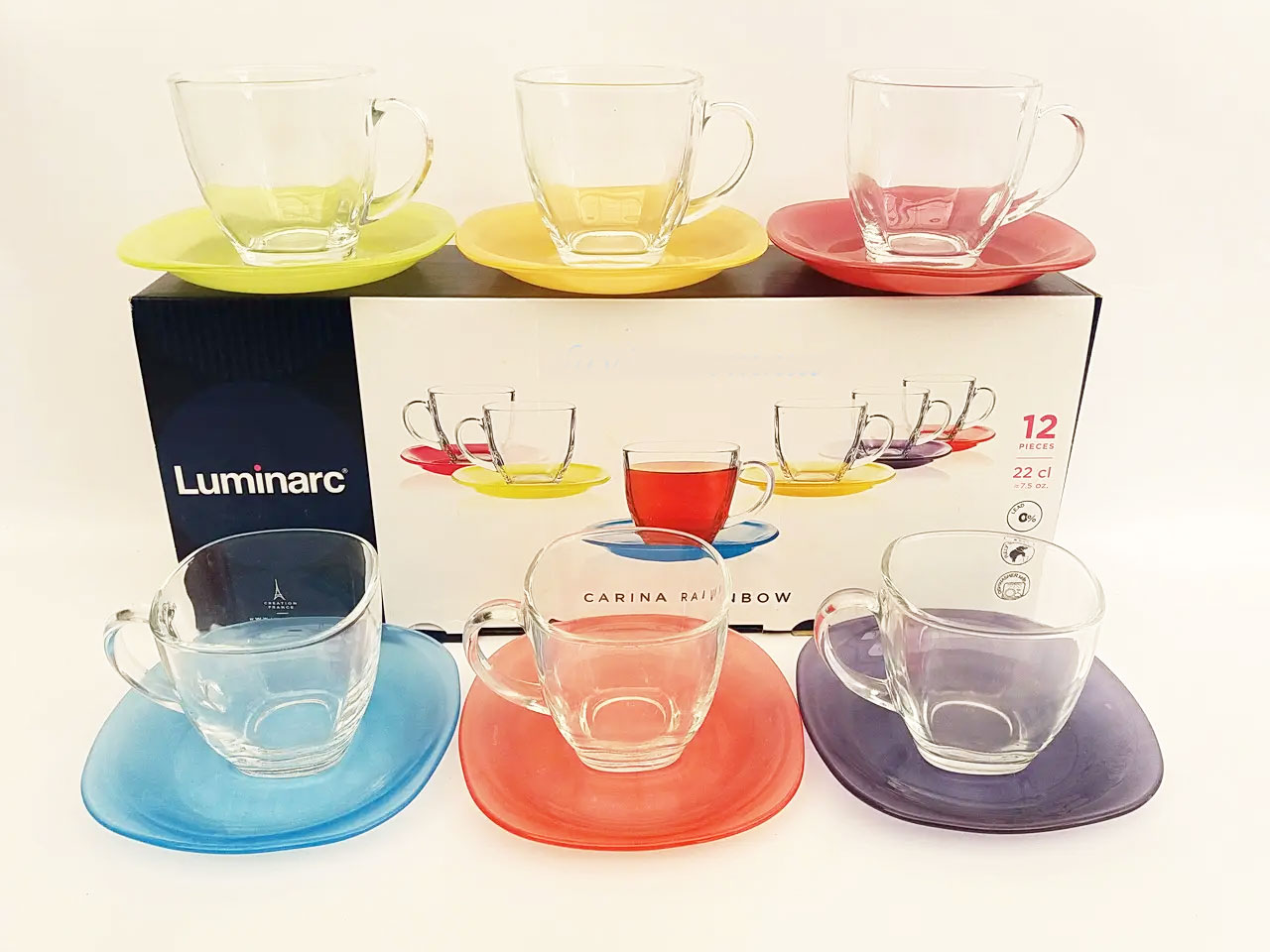 Сервіз для чаю на 6 персон Carina Rainbow 220мл. Luminarc - фото 2