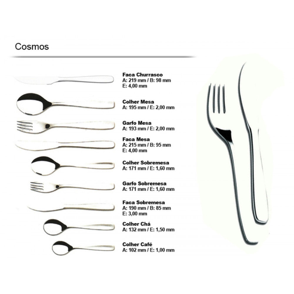 Ложка чайна металева COSMOS, 6шт./уп. Tramontina - фото 2