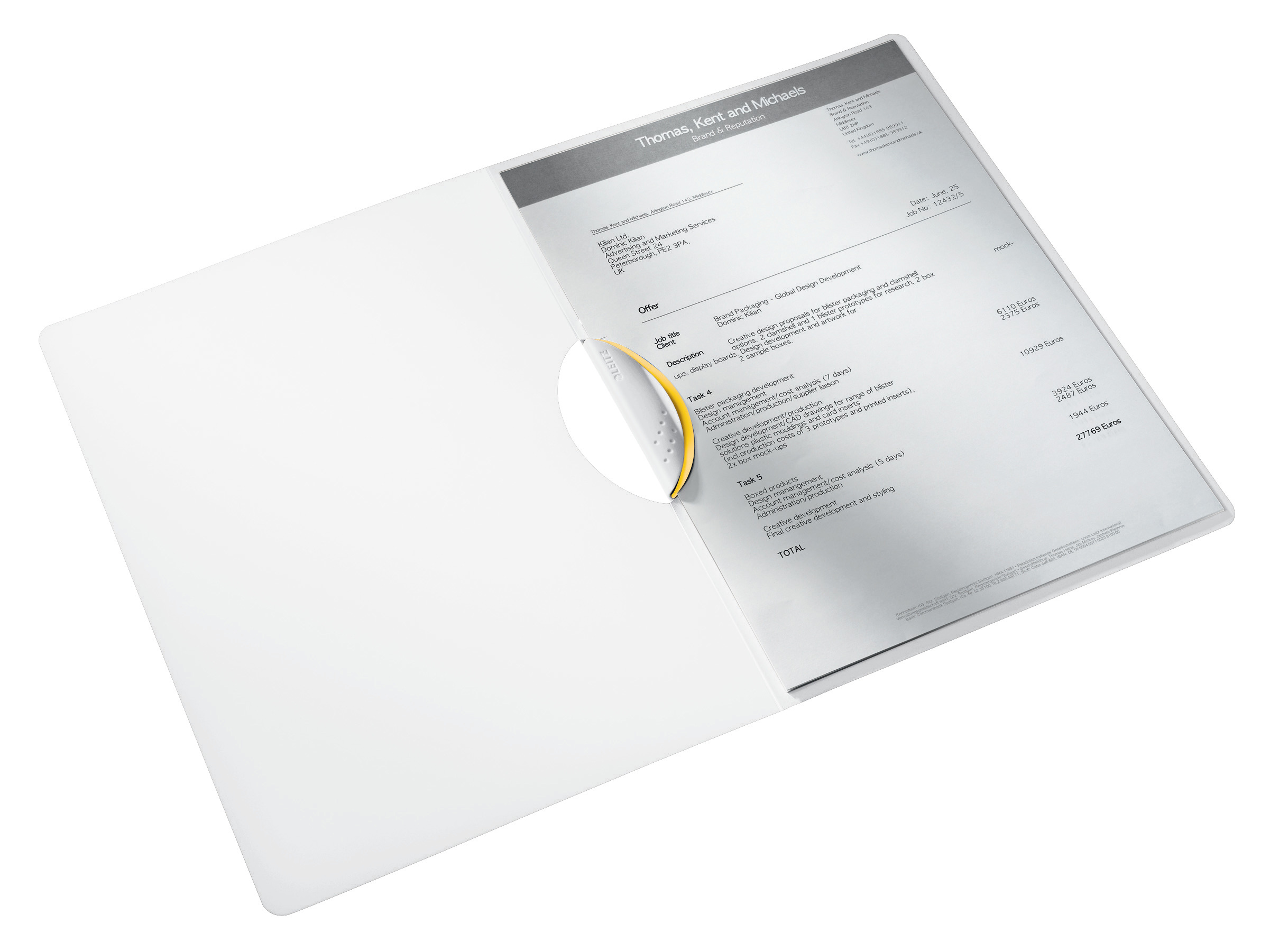 Папка с клипом Wow ColorClip А4, пластик, метал., желт. LEITZ - фото 1