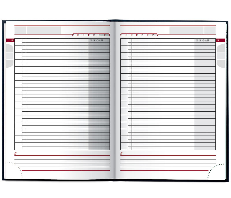 Ежедневник недатированный Агенда Torino, син. Brunnen - фото 3