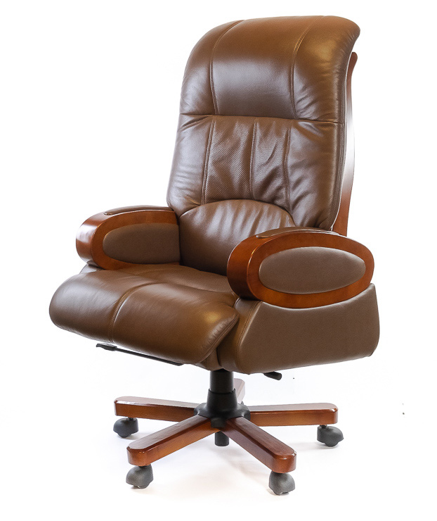 Кресло для руководителя Эдисон EX RL, коричн. АКЛАС - фото 1