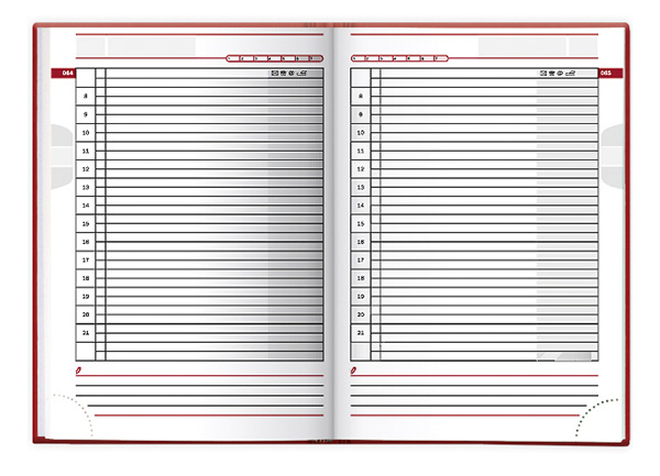 Ежедневник недатированный Агенда Torino, красн. Brunnen - фото 2