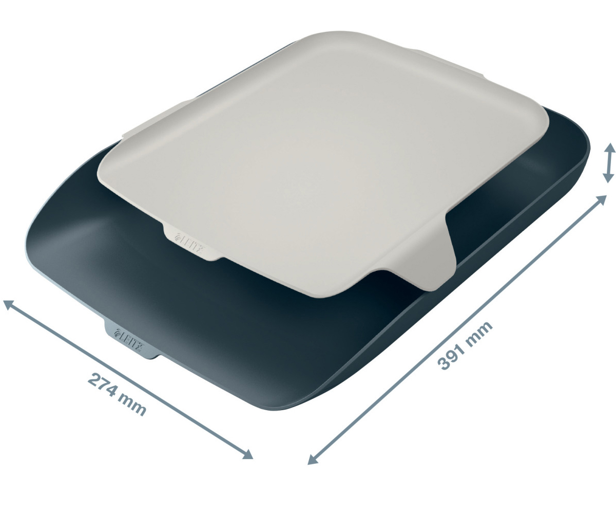 Лоток горизонтальний Leitz Cosy з органайзером, сірий LEITZ - фото 4