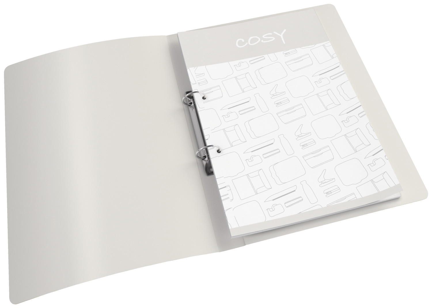 Папка А4, 25см., 2кільця, Leitz Cosy, сірий LEITZ - фото 3