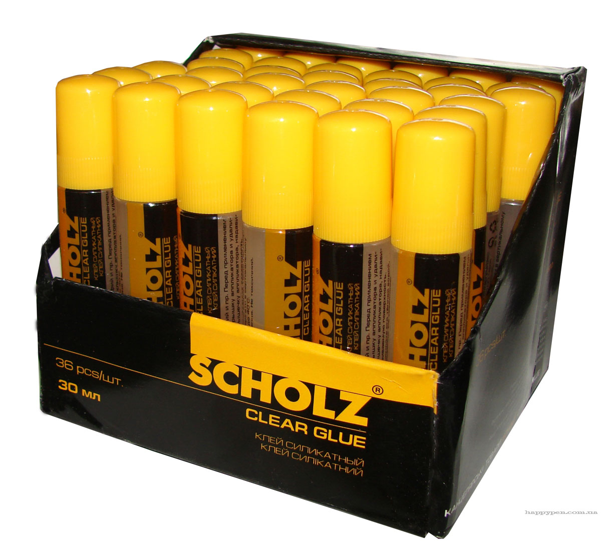 Клей силікатний, з губкою, 30г., олівець Scholz - фото 2