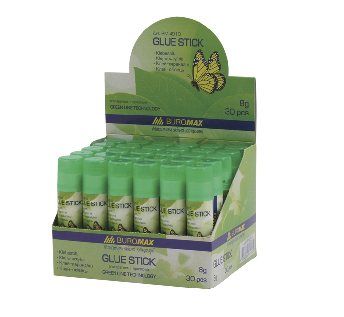 Клей-олівець PVP Еко, 8г. BuroMax - фото 1