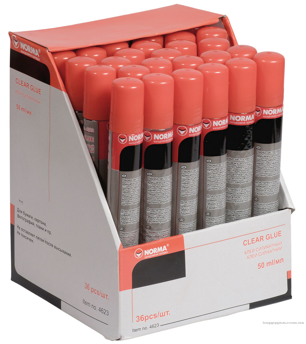 Клей силікатний, з губкою 50г., олівець NORMA - фото 1