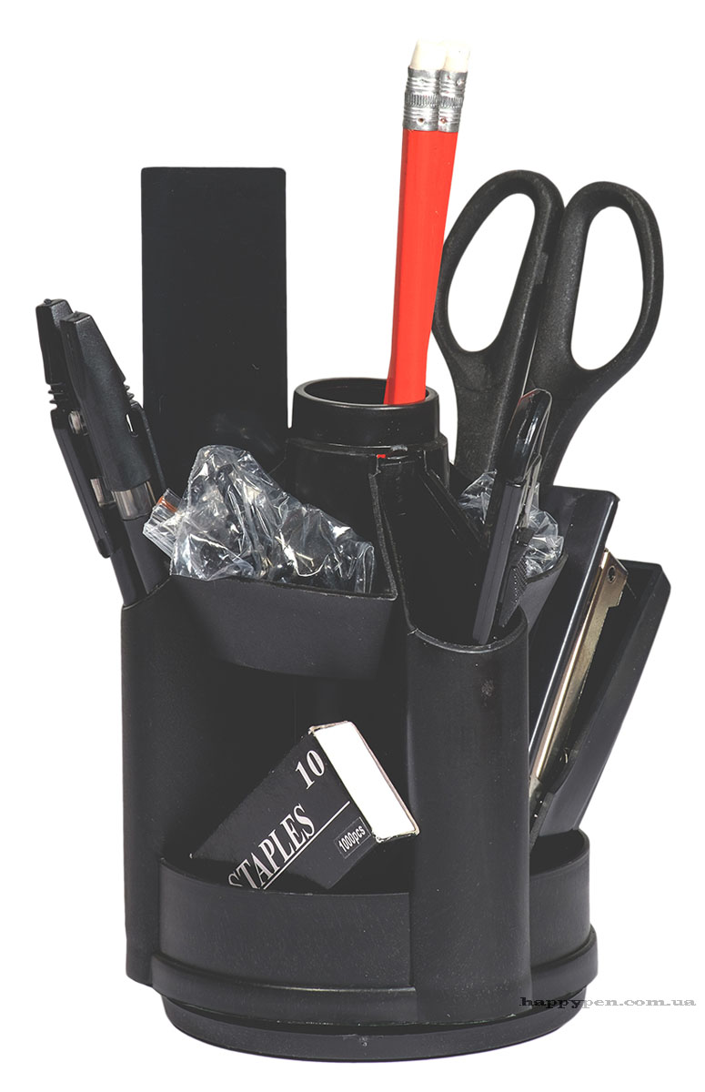 Набор настольный пластиковый 14 предметов черн. NORMA - фото 1