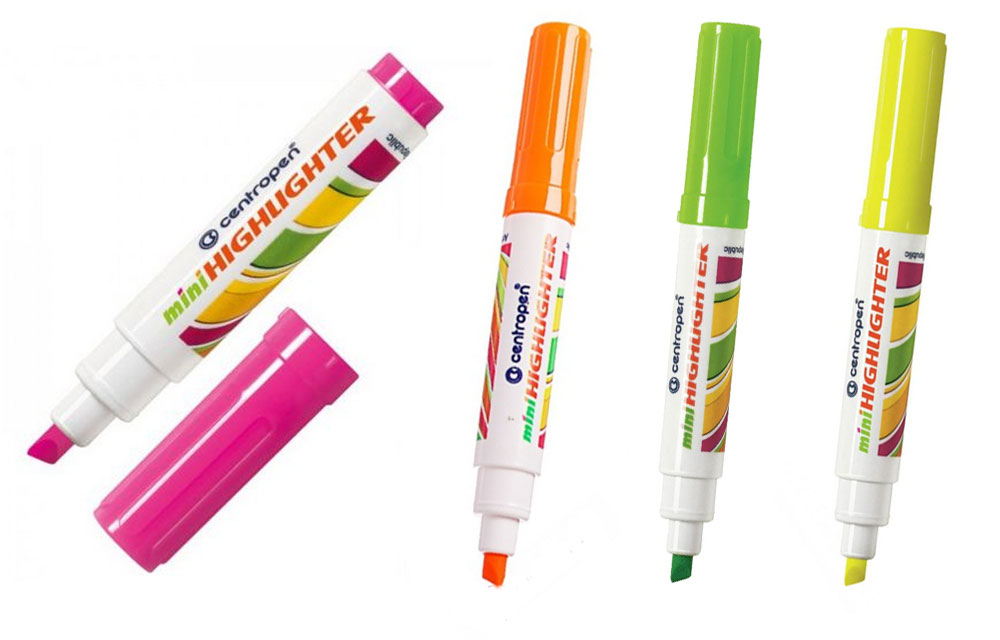 Маркер текстовий Fax 8052, клиноподібний накінечник 1-4,6мм, жовт. Centropen - фото 3