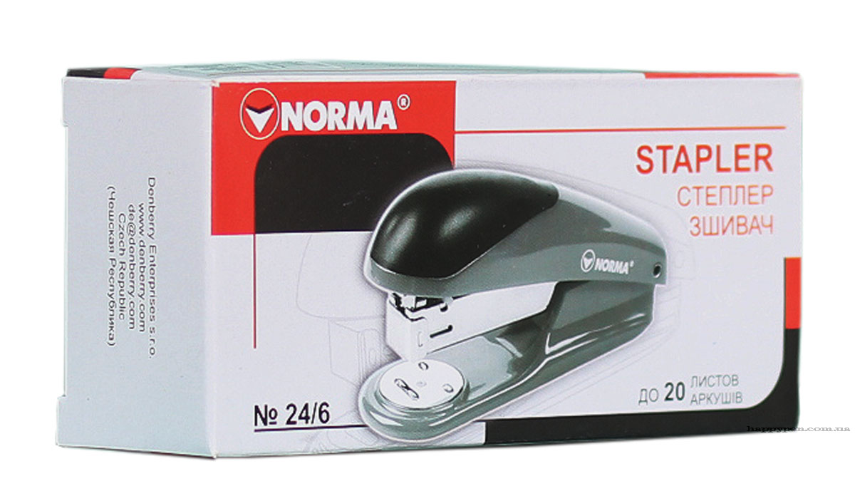 Степлер 24/6, 20л., черн. NORMA - фото 3