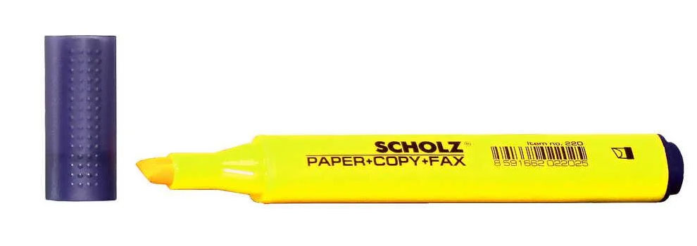 Маркер текстовый 220, 1-4мм., желт. Scholz - фото 2