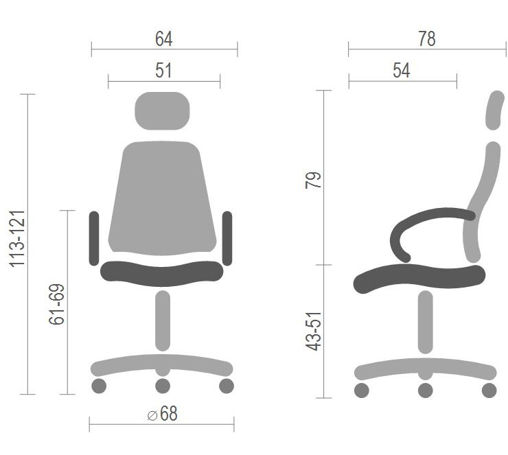 Кресло для персонала Логан PL ANF, черн. АКЛАС - фото 3
