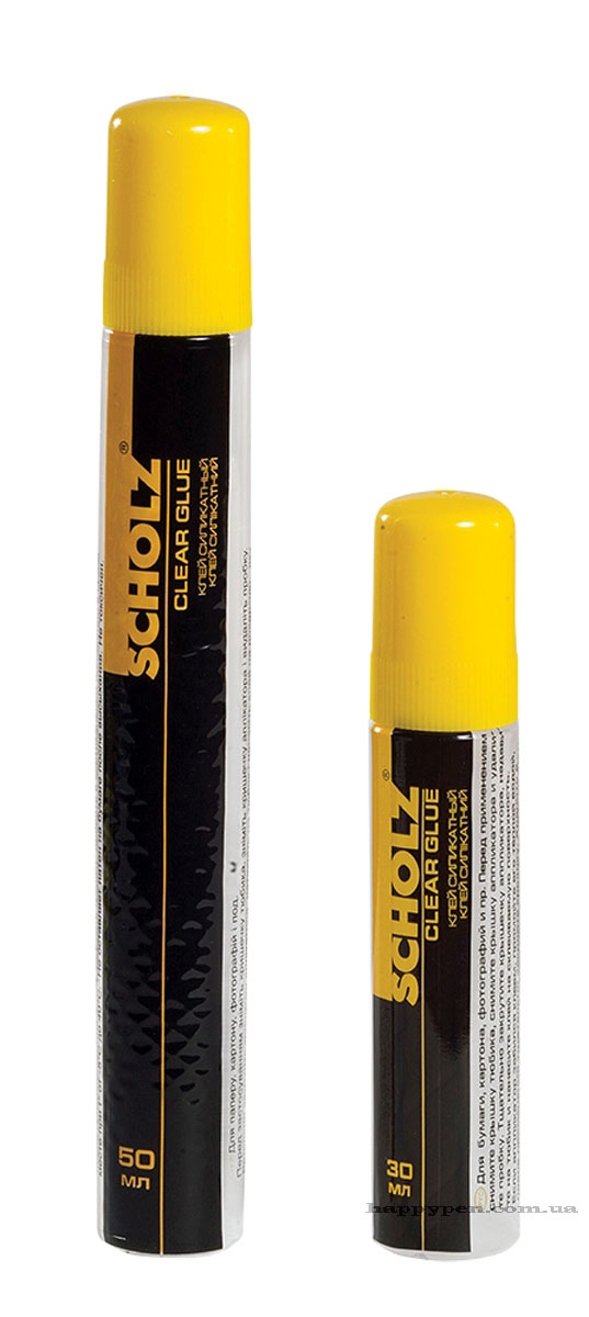 Клей силикатный, с губкой, 50г., карандаш Scholz - фото 1