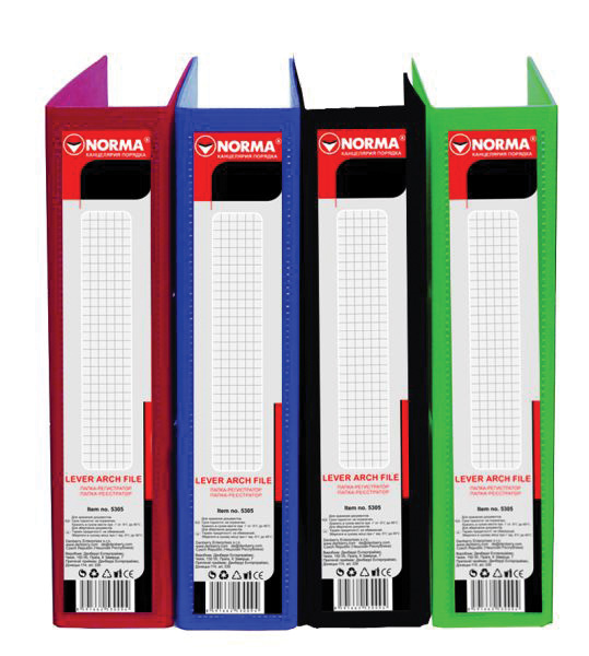 Папка А4, 50мм., 2кольца (PVC), зелен. NORMA - фото 1