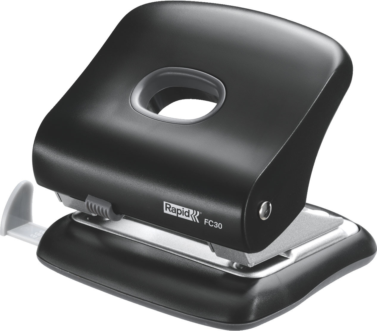 Діркопробивач на 2 отвори, до 30 аркушів Fashion FC30, металевий, чорн. Rapid - фото 1