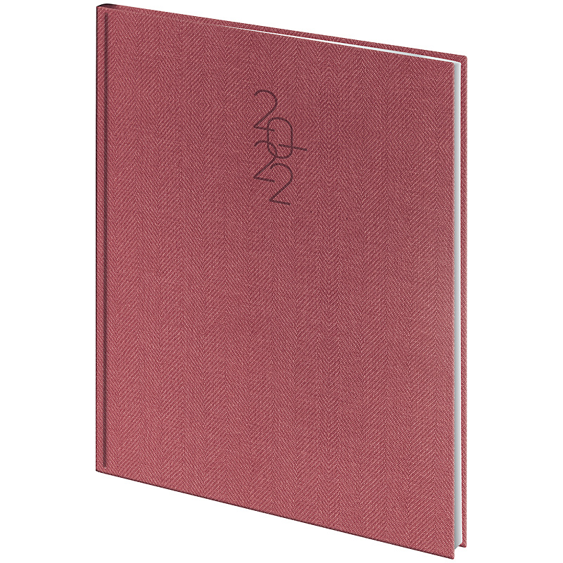 Еженедельник датированный 2022 Бюро Tweed, 21х26см., красн. Brunnen - фото 2
