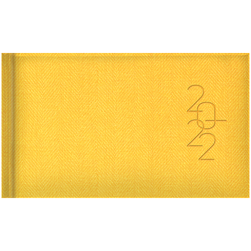Еженедельник датированный 2022 карманный Tweed, 15,3х8,7см., желт. Brunnen - фото 2