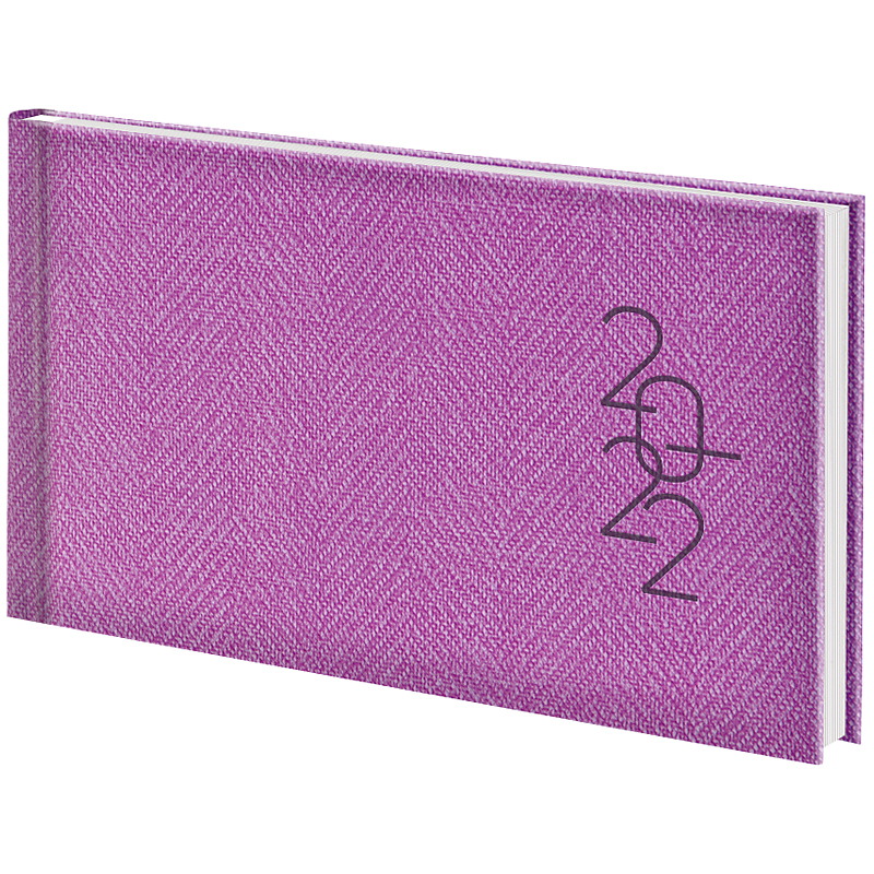 Еженедельник датированный 2022 карманный Tweed, 15,3х8,7см., фиолет. Brunnen - фото 2
