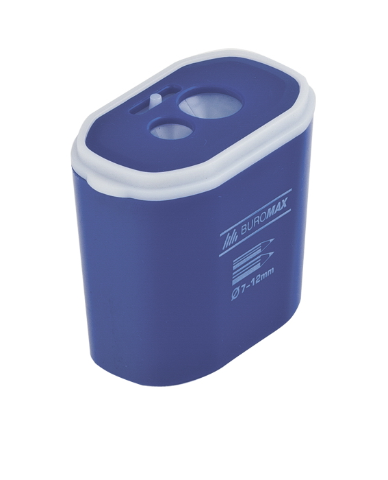 Точилка пластиковая, с контейнером, 2 отверстия BuroMax - фото 1