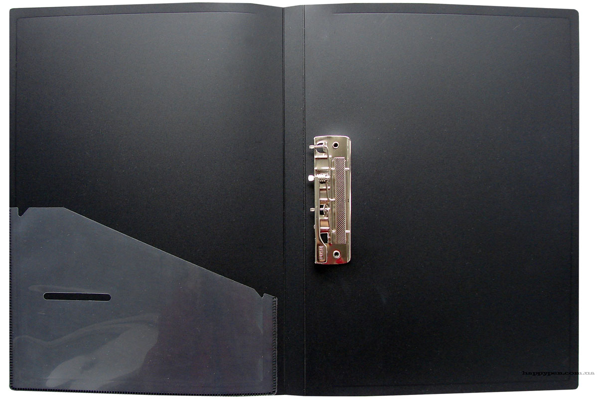 Папка з бічним прижимом пластикова 20мм., чорн. Scholz - фото 1