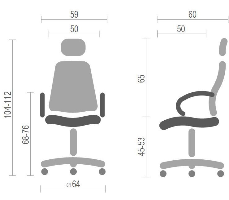 Крісло Фиджи HR, чорн. АКЛАС - фото 1