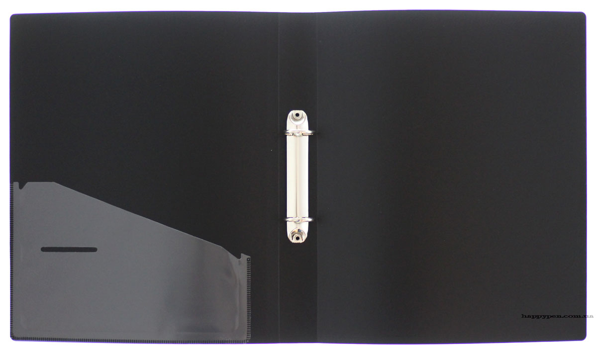 Папка А4, 40мм., 2кільця, пластик (PР), чорн. NORMA - фото 2