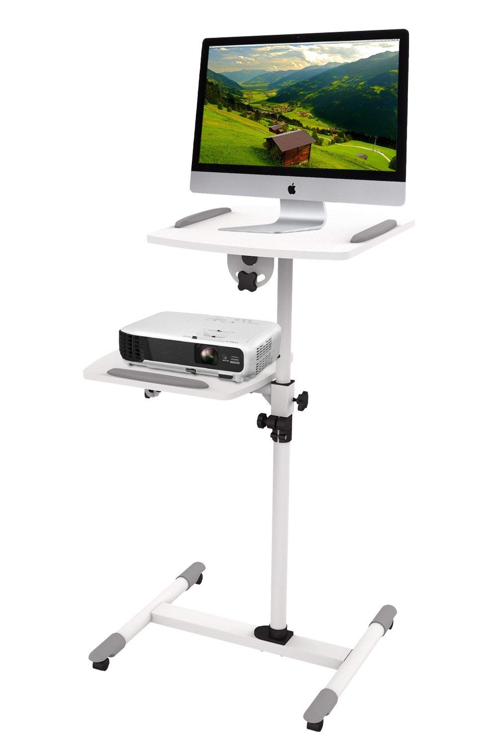 Стійка мобільна з двома робочими поверхнями для проектора/ноутбука ITECH TS-6, біл. ITECH - фото 3