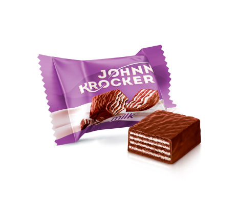 Вафлі Johnny Krocker молоко, 1кг. Roshen - фото 1