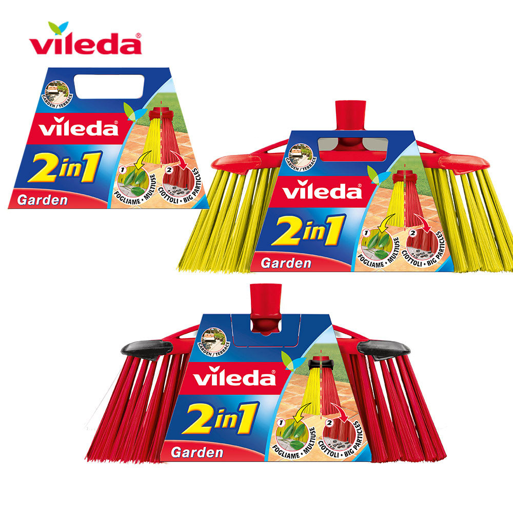 Щетка для уборки на улице с длинной ручкой Garden 2 in 1, 1480*380*55мм., жесткая, красн. (112091) Vileda - фото 3
