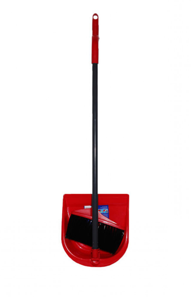 Набор для уборки помещений: щетка с длинной ручкой и совком, красн. (137415) Vileda - фото 2