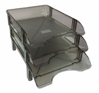 Лоток горизонтальный для бумаг ЛГ-06, дымчатый КиП - фото 2