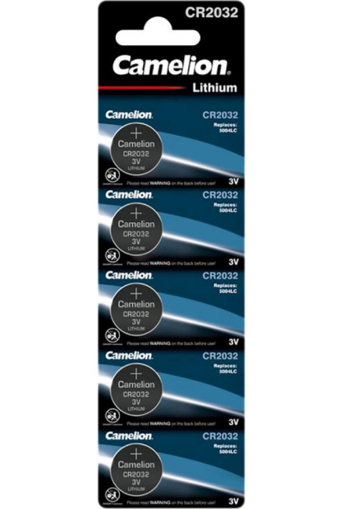 Батарейка CR2032-BP5 Lithium, 3v, 5шт./уп. Camelion - фото 1