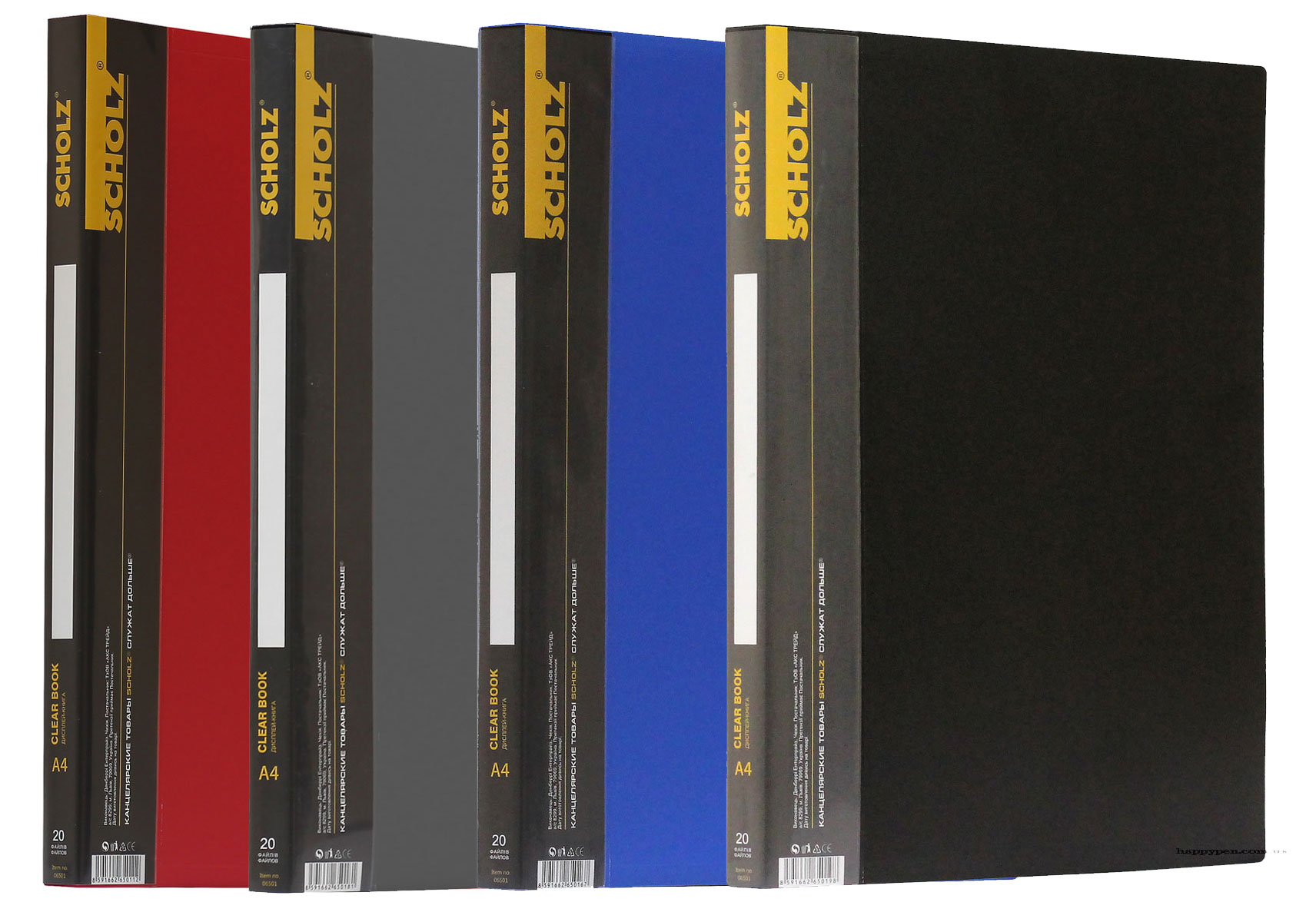 Папка на 20 файлов, пластик толщина 600мкм., черн. Scholz - фото 2