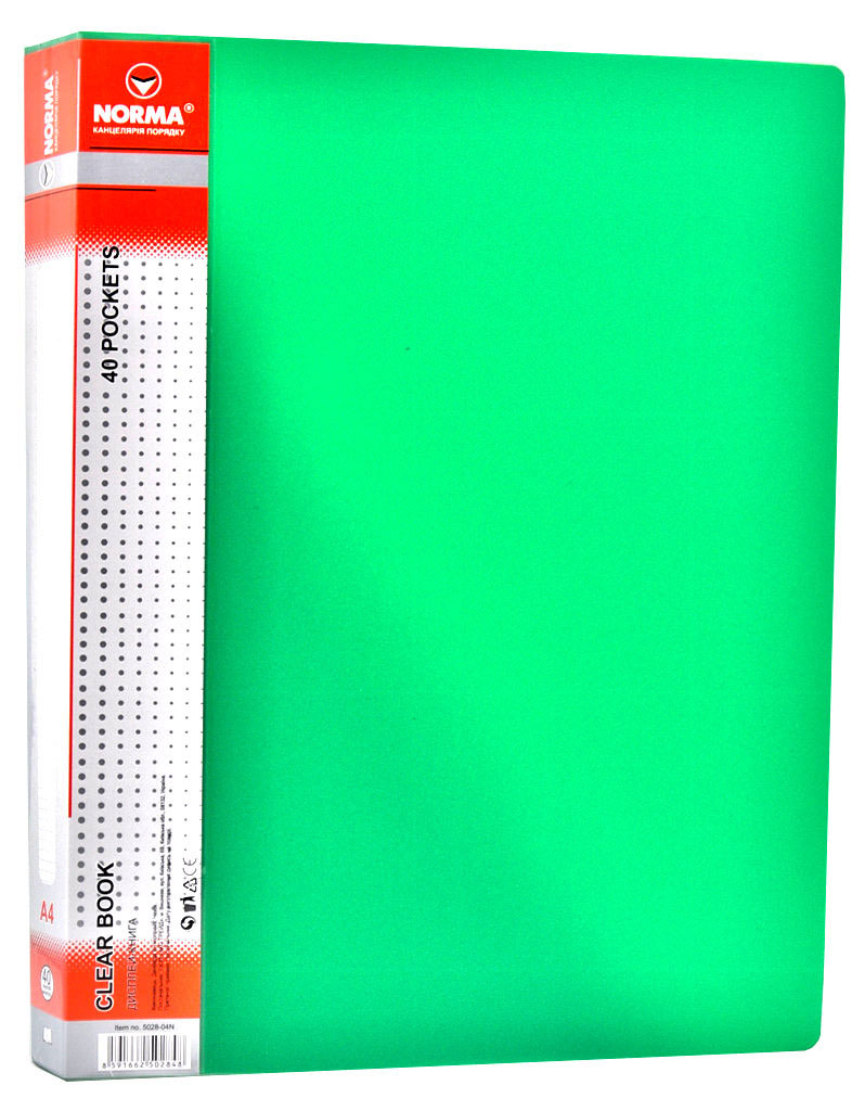 Папка на 40 файлів, товщина 650мкм, асорті NORMA - фото 2