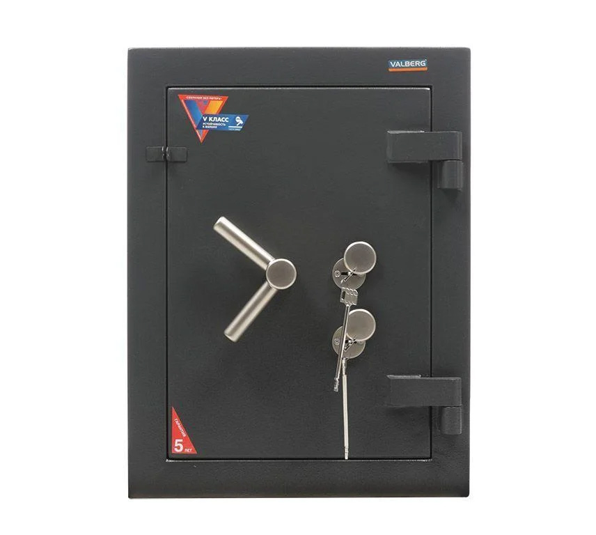 Сейф зламостійкий (670*510*510мм.), два ключових замка, 1 полиця, 5 клас,  Алмаз 67 KL, графіт Valberg - фото 6