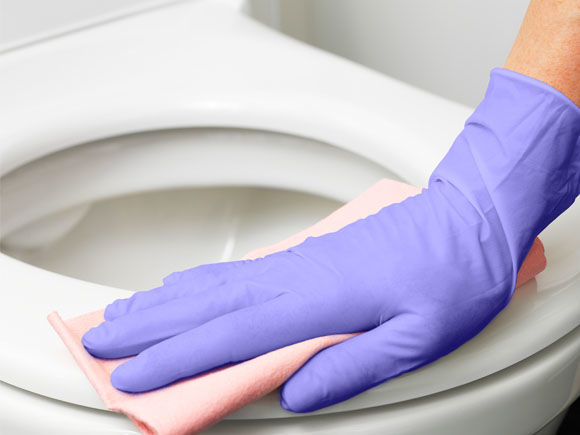 Перчатки нитриловые неопудренные LiteTuff, размер L, 100шт./уп., син. (169024) Vileda Professional - фото 2