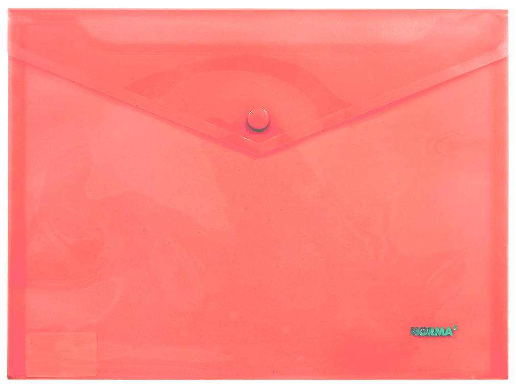 Папка-конверт на кнопке А4, прозр., ассорт. NORMA - фото 1