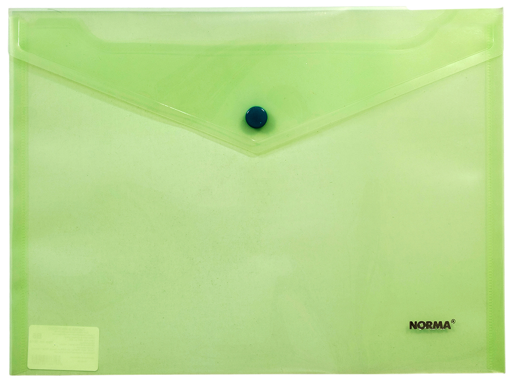 Папка-конверт на кнопке А4, прозр., ассорт. NORMA - фото 2
