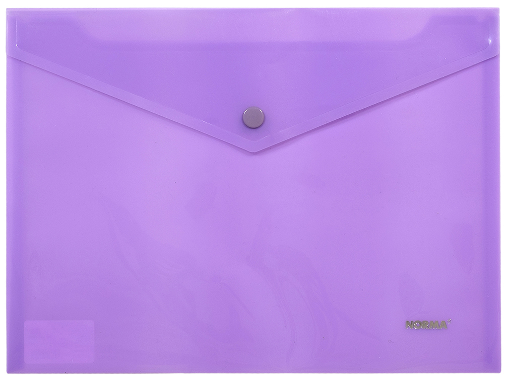 Папка-конверт на кнопке А4, прозр., ассорт. NORMA - фото 3